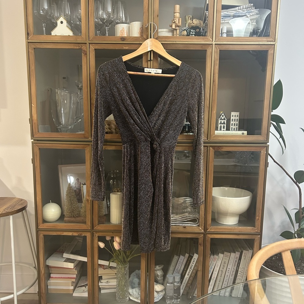 Shimmering Long Sleeve Dress